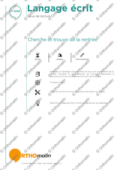 Page 1 de la fiche