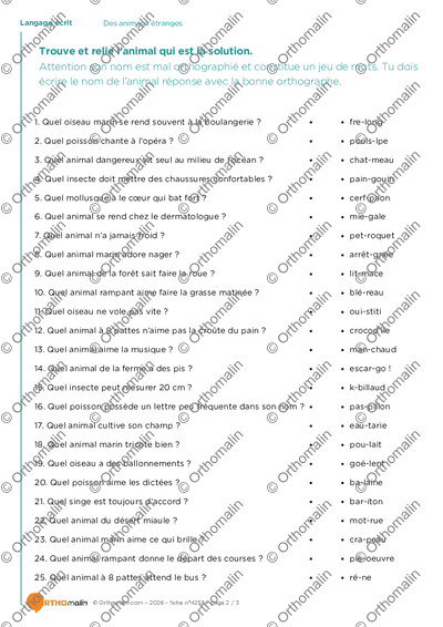 Page 2 de la fiche