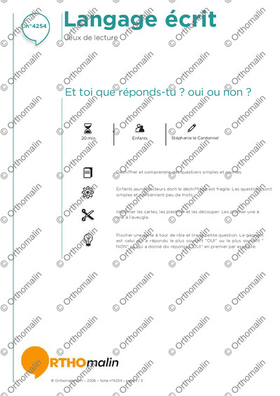 Page 1 de la fiche