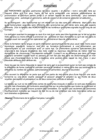 Page 1 de la fiche