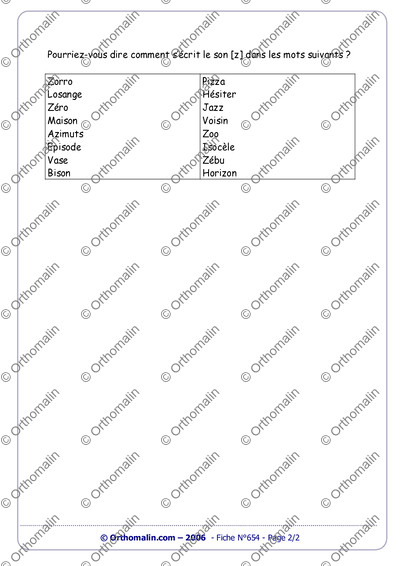 Page 2 de la fiche