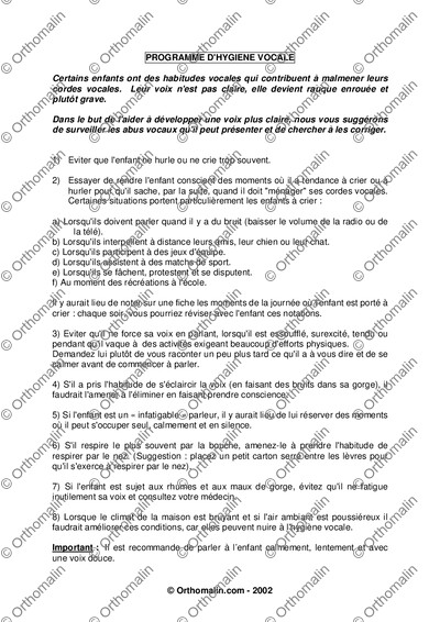 Page 1 de la fiche