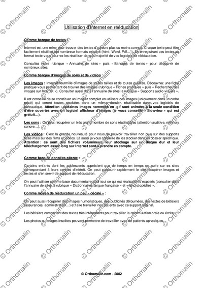Page 1 de la fiche