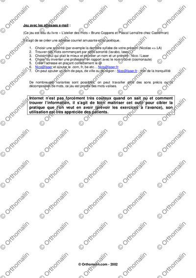 Page 2 de la fiche