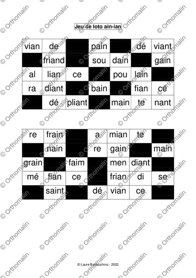 Page 1 de la fiche