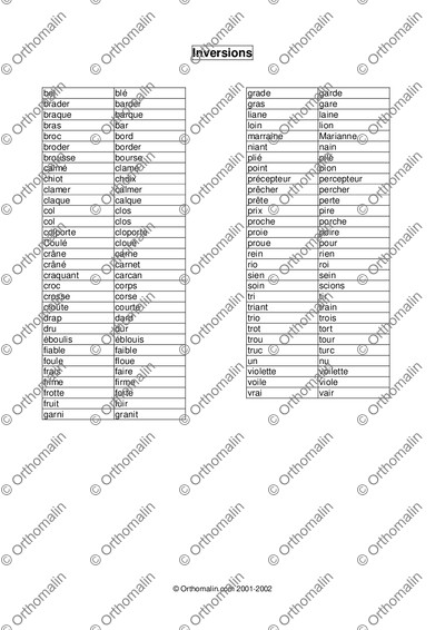 Page 1 de la fiche