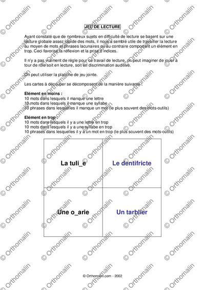Page 1 de la fiche