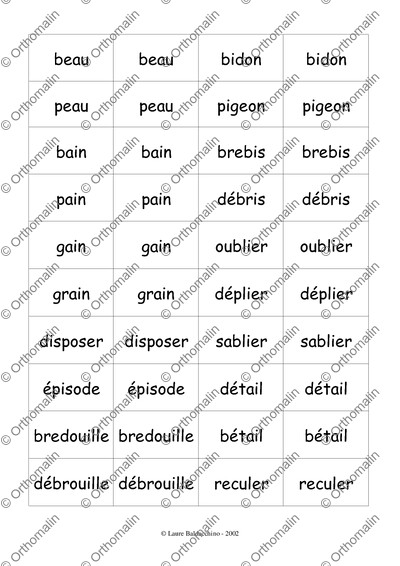 Page 1 de la fiche