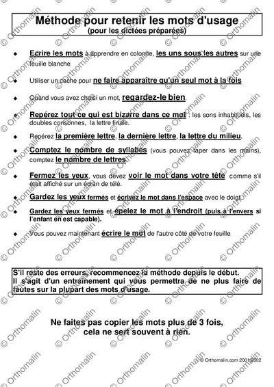 Page 1 de la fiche