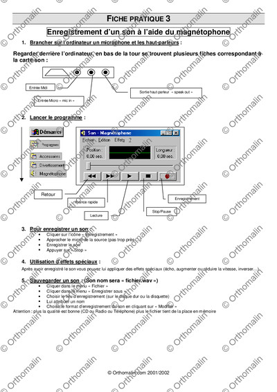 Page 1 de la fiche