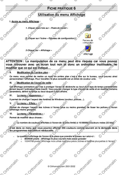 Page 1 de la fiche