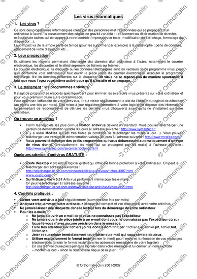 Page 1 de la fiche