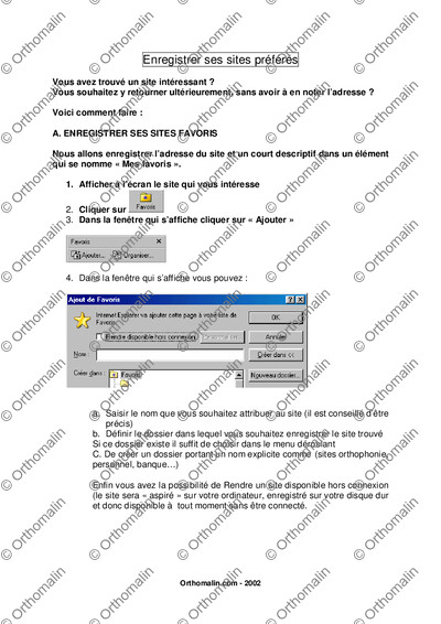 Page 1 de la fiche