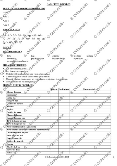 Page 2 de la fiche