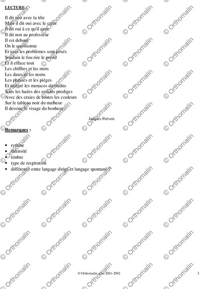 Page 3 de la fiche
