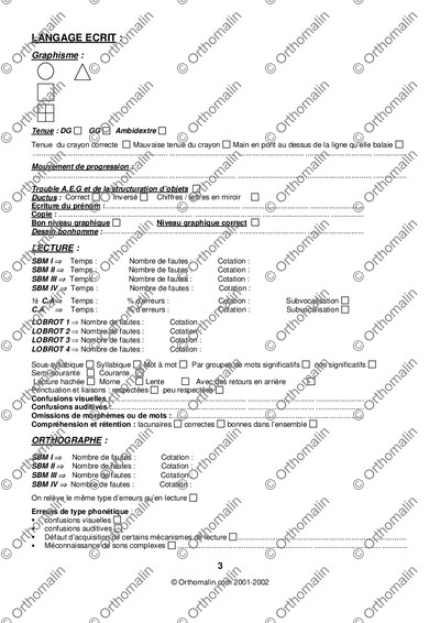 Page 3 de la fiche