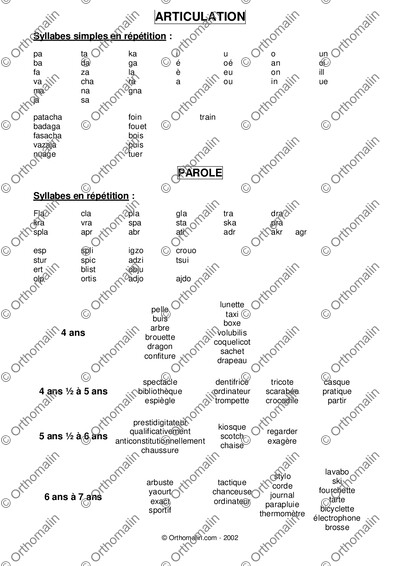Page 1 de la fiche