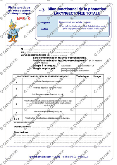 Page 1 de la fiche