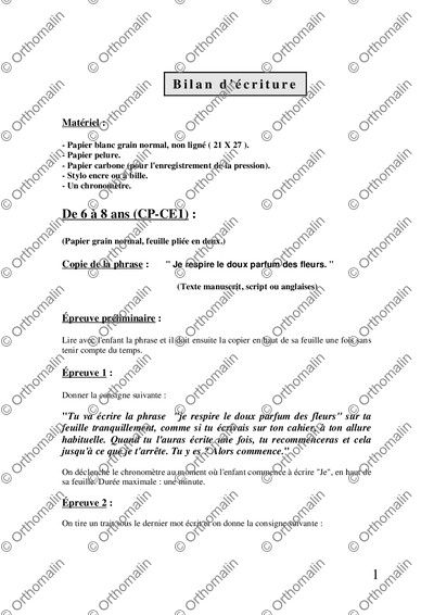 Page 1 de la fiche