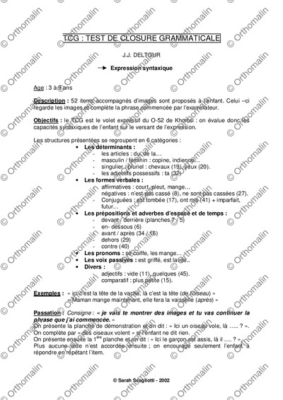 Page 1 de la fiche