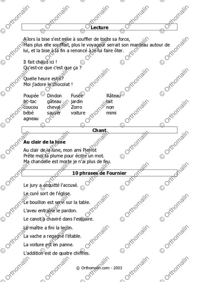 Page 1 de la fiche