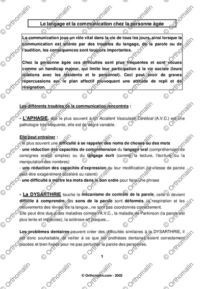 Page 1 de la fiche