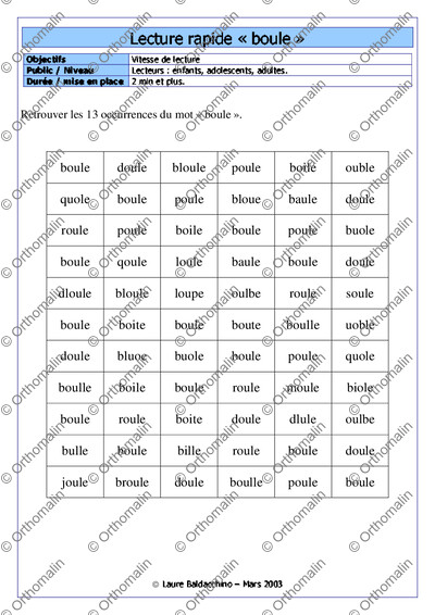 Page 1 de la fiche