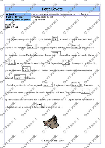Page 1 de la fiche