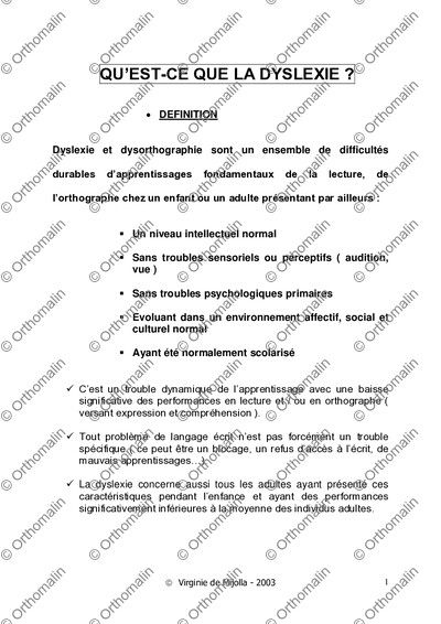 Page 1 de la fiche