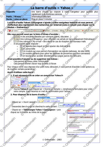 Page 1 de la fiche