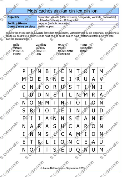 Page 1 de la fiche