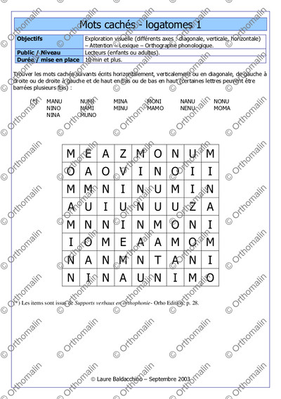 Page 1 de la fiche