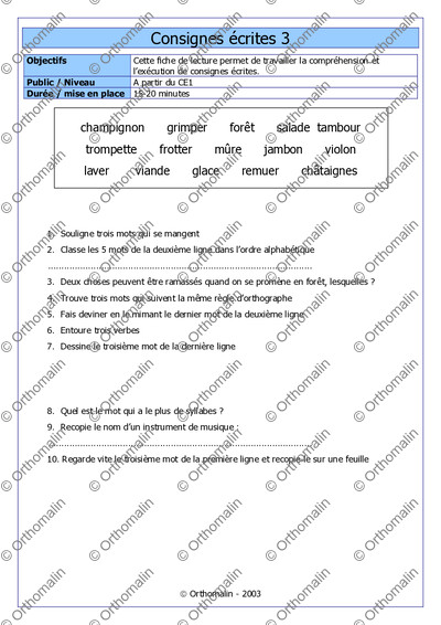Page 1 de la fiche