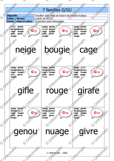 Page 1 de la fiche