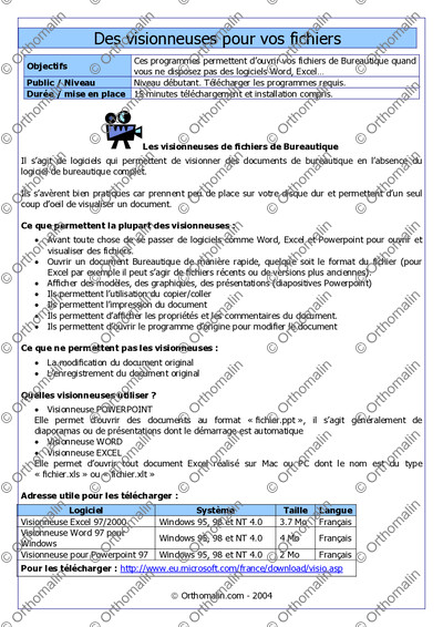 Page 1 de la fiche
