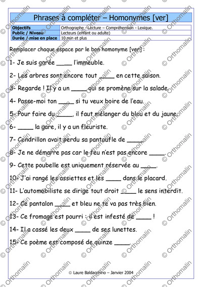 Page 1 de la fiche
