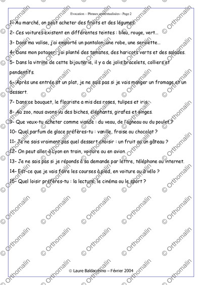 Page 2 de la fiche
