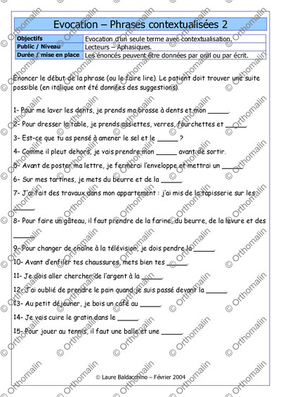 Page 1 de la fiche