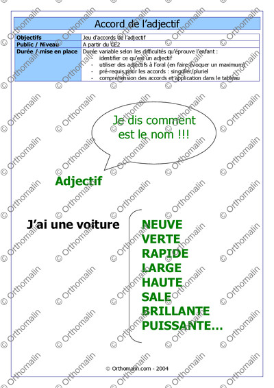 Page 1 de la fiche