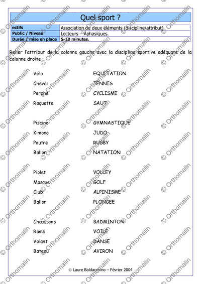 Page 1 de la fiche