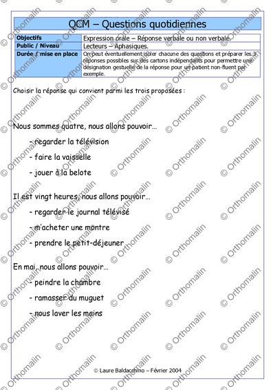 Page 1 de la fiche