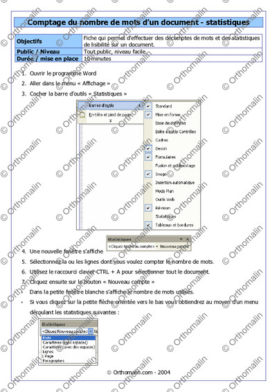 Page 1 de la fiche