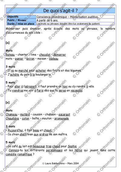 Page 1 de la fiche