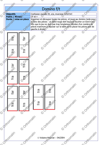 Page 1 de la fiche