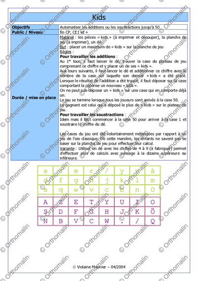 Page 1 de la fiche