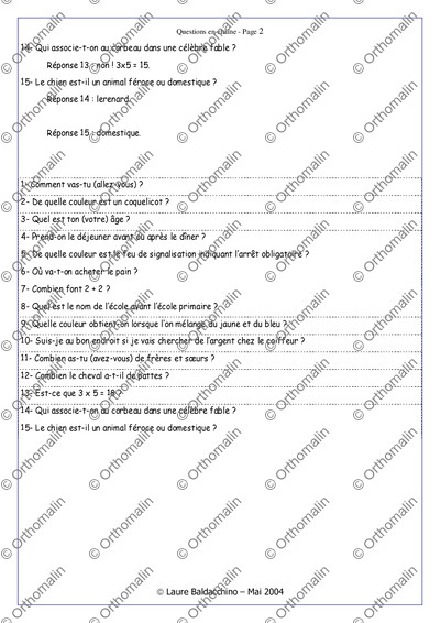 Page 2 de la fiche