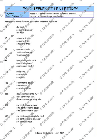 Page 1 de la fiche