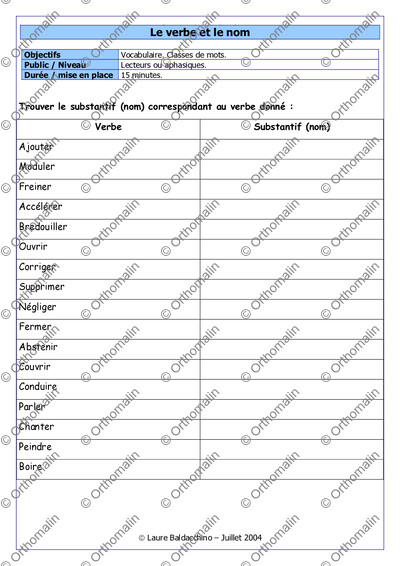 Page 1 de la fiche