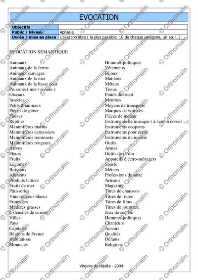 Page 1 de la fiche