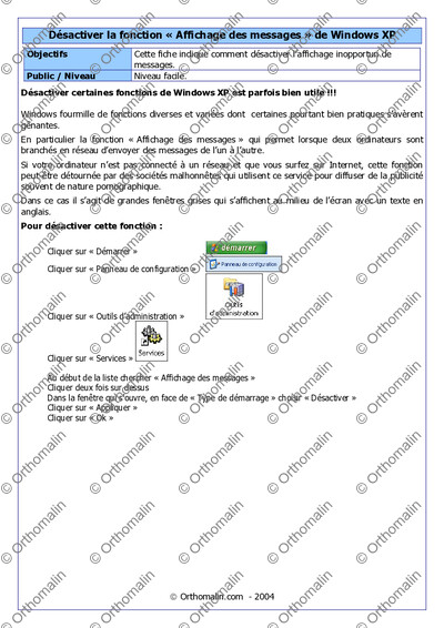 Page 1 de la fiche